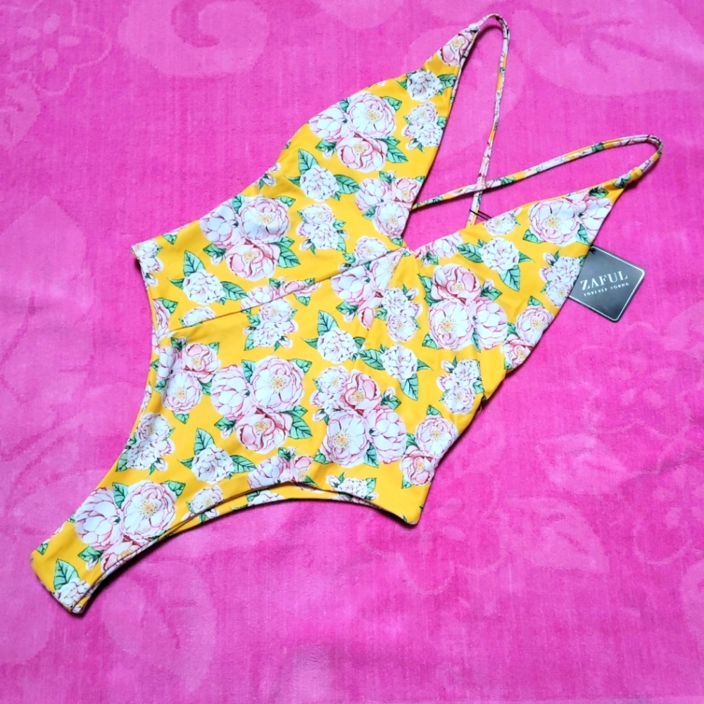 Womans High Hip Cheeky One Piece